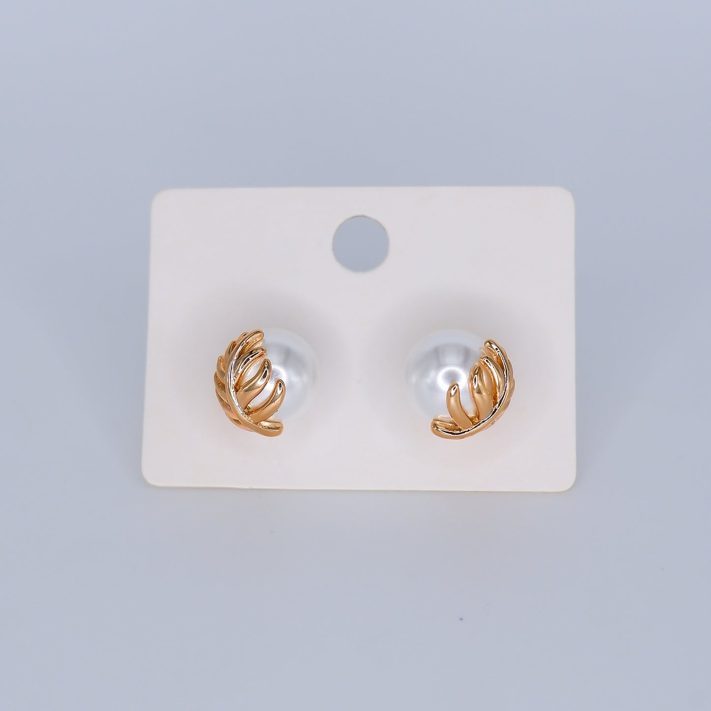 Brinco de Espeto Hipoalergénico Pérola com Folha