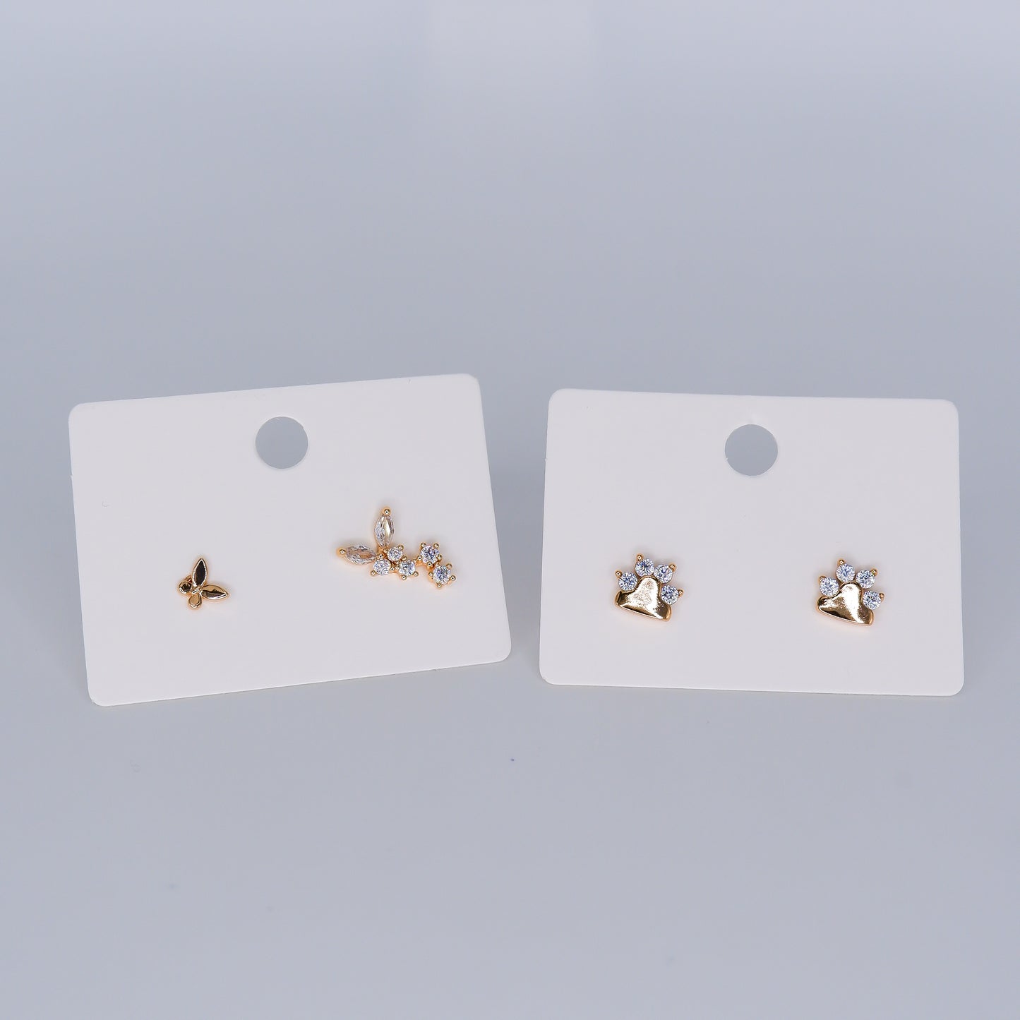 Brinco de Espeto Hipoalergénico Borboletas e Pata de Gato