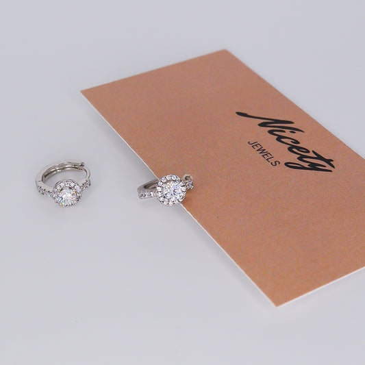 Argola Prateada Brilho