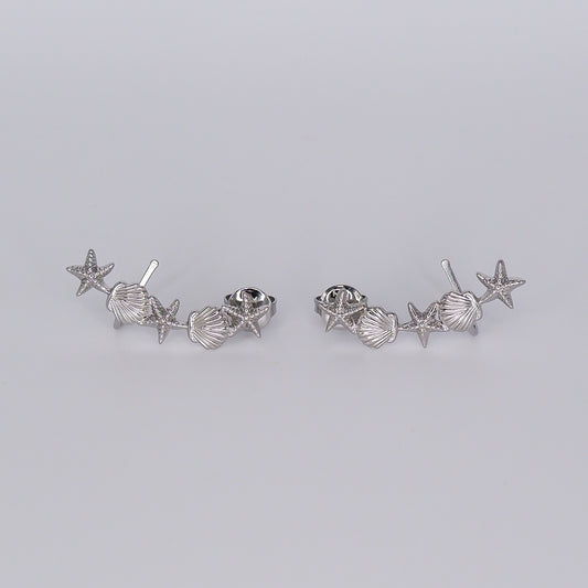 Brinco de Espeto com Earcuff Mar