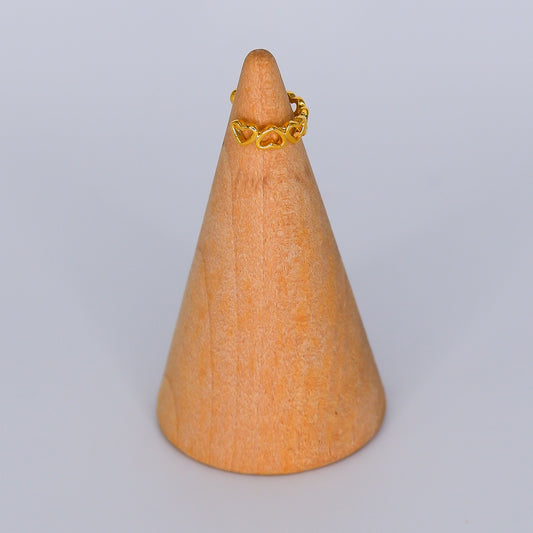 Earcuff Dourada Corações