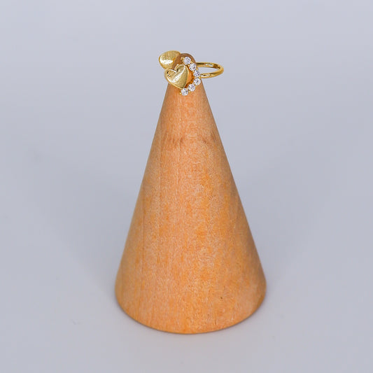 Earcuff Dourada Coração