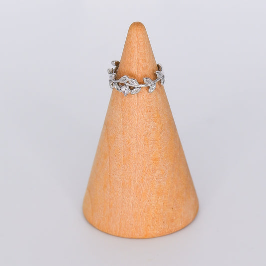 Earcuff Prateada Folhas