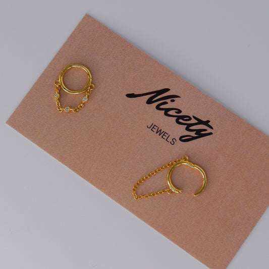 Argola Piercing S925 Corrente