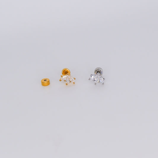 Piercing Aço Inoxidável 3 Brilhos
