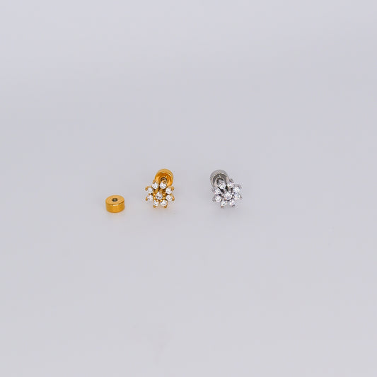 Piercing Aço Inoxidável Flor