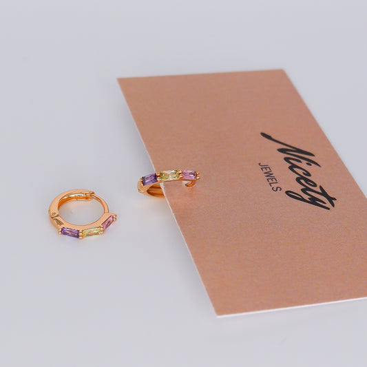 Argola hipoalergénica 3 Brilhos Pastel