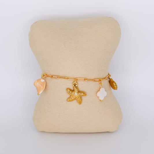 Pulseira Pé Pendentes Mar