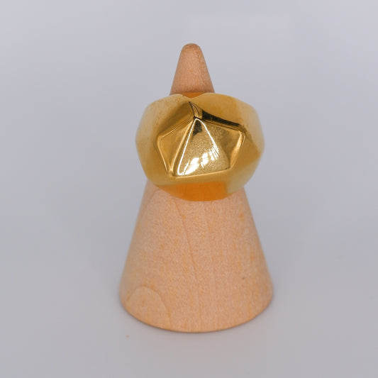 Anel Dourado Irregular