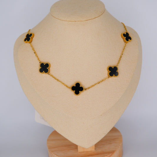 Colar Trevos Preto