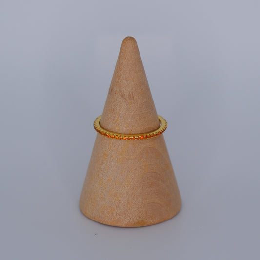 Anel S925 fino laranja