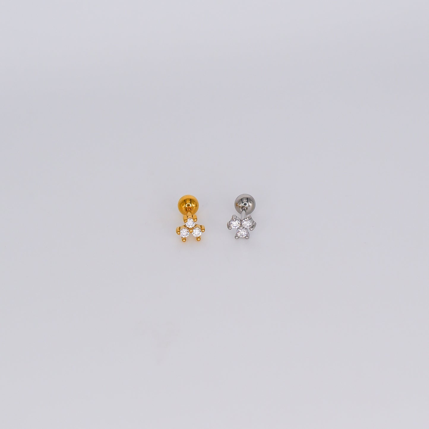 Piercing Aço Inoxidável 3 Brilhos