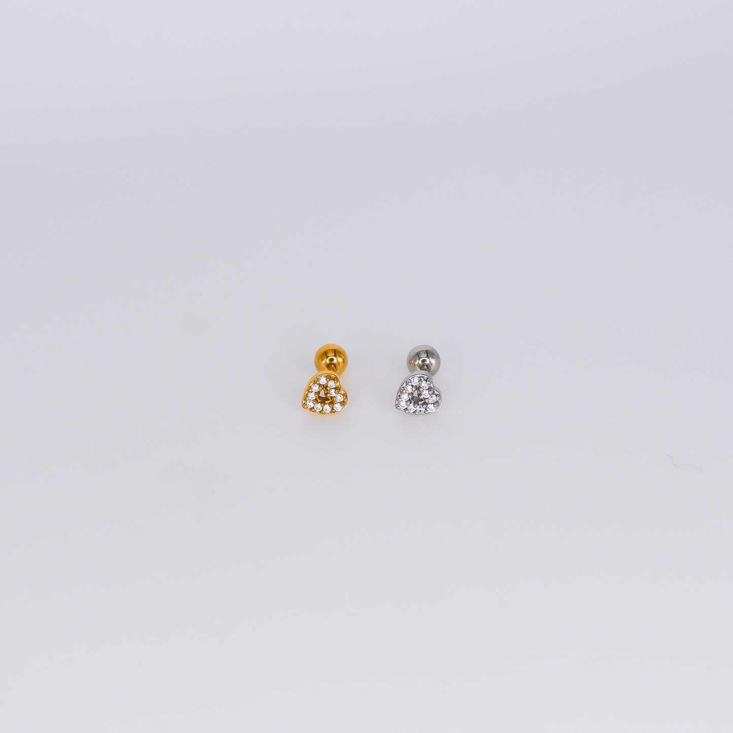 Piercing Aço Inoxidável Coração Aberto