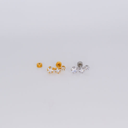Piercing Aço Inoxidável 3 Estrelas