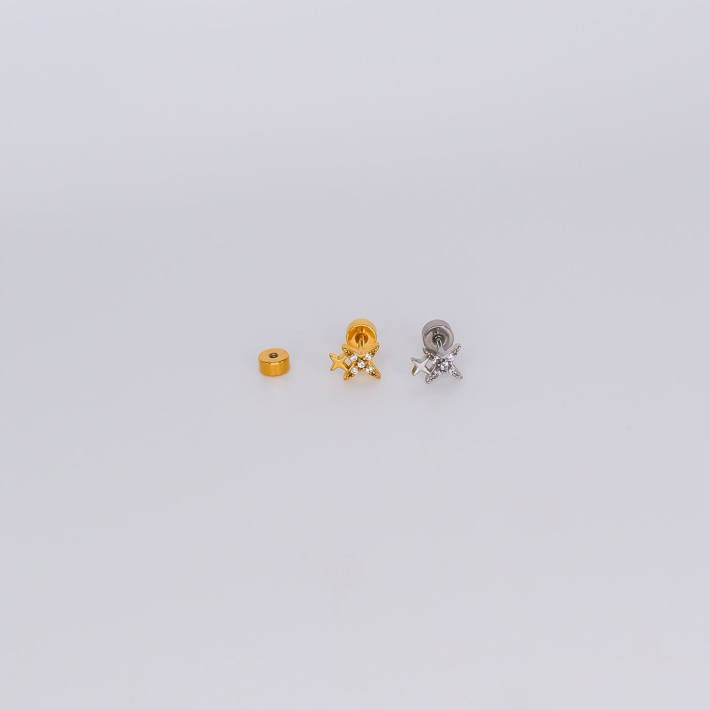 Piercing Aço Inoxidável 2 Estrelas