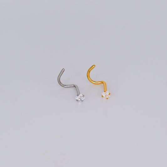 Piercing Nariz Brilho Quadrado